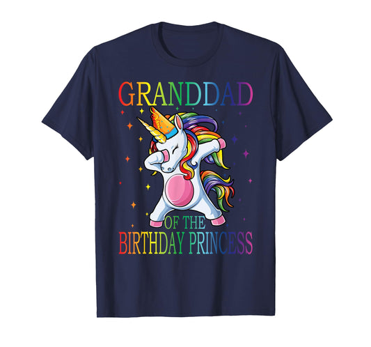 Granddad Of The Birthday Princess Unicorn T-Shirt