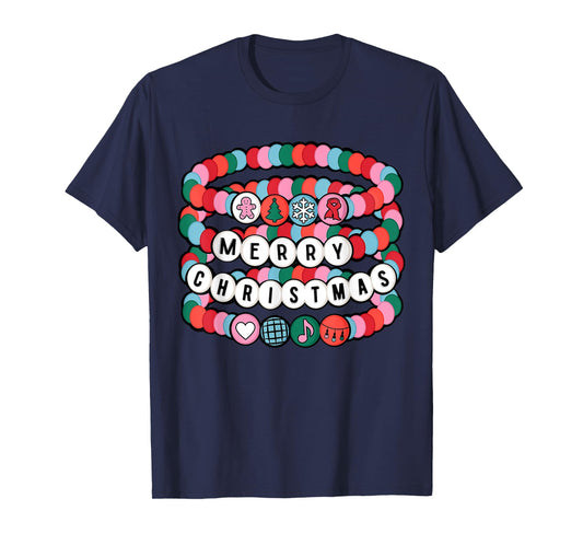 Merry Christmas Friendship Bracelet Friendsmas Bestie Xmas T-Shirt