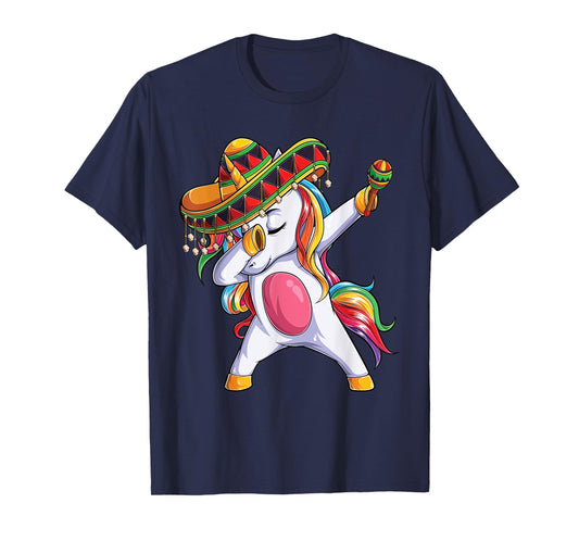 Dabbing Unicorn Cinco de Mayo Kids Girls Women Mexican gift T-Shirt