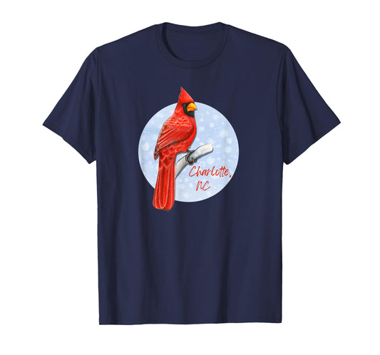 Charlotte Pride Red Cardinal Birder, Birdwatching T-Shirt
