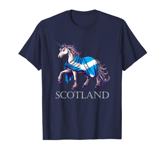Scottish Pride Scotland Unicorn Scotland Flag Saltire T-Shirt