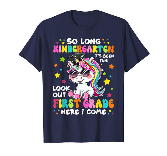 Kindergarten Graduation 2025 Unicorn Girls Graduate Kid Grad T-Shirt
