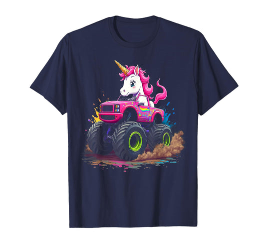 Monster Truck Unicorn Birthday Party Monster Truck Girl T-Shirt