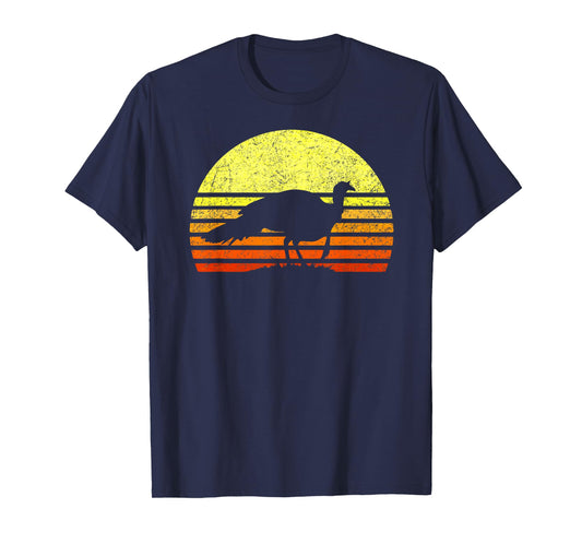 Turkey Hunting Retro Sunset Upland Bird Hunter Thanksgiving T-Shirt