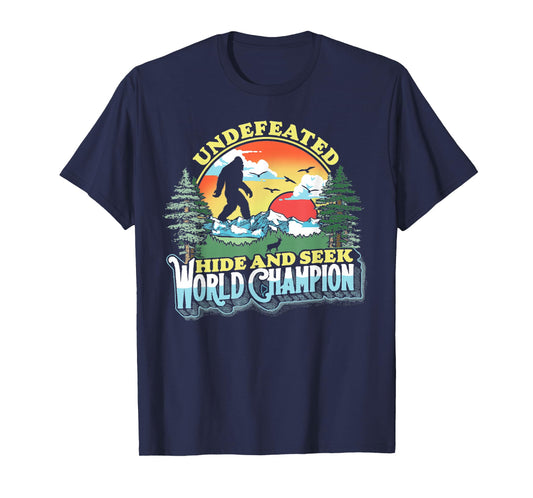 Bigfoot Undefeated Hide and Seek World Champion Vintage 80s T-Shirt