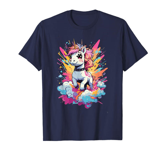 Punk Rock Unicorn - Tattooed Rhythms & Mythical Vibes Music T-Shirt