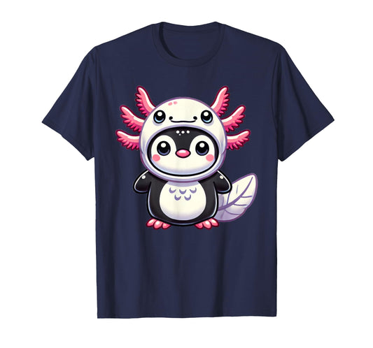 Kawaii Penguin Axolotl Costume T-Shirt