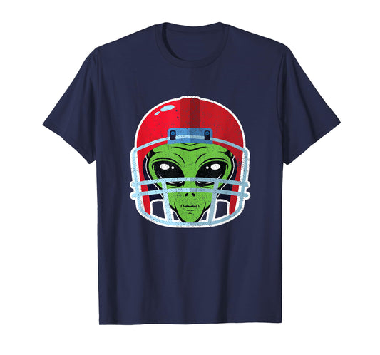 Alien Football Helmet Halloween Gift for Outer Space Lover T-Shirt