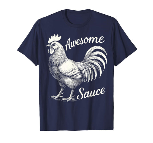 Awesome Sauce Rooster, Hot Sauce Cock Male Chicken T-Shirt
