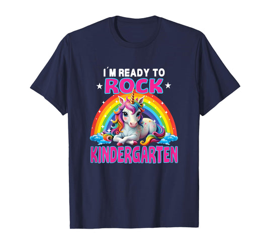 Rock Kindergarten Back To School gift girls Dabbing Unicorn T-Shirt