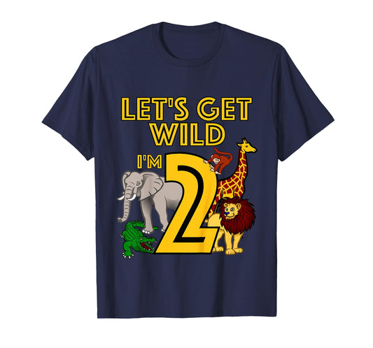 2 Year Old Zoo Birthday Shirt Safari Jungle Animal 2nd Gift T-Shirt