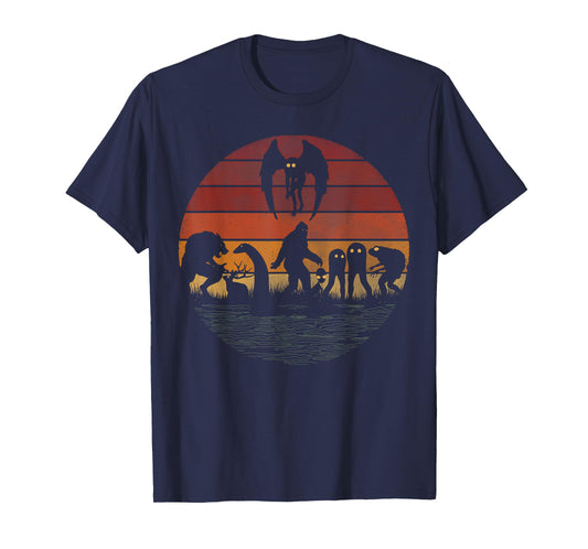 Bigfoot Sasquatch Loch Ness Monster Mothman Funny Cryptid T-Shirt