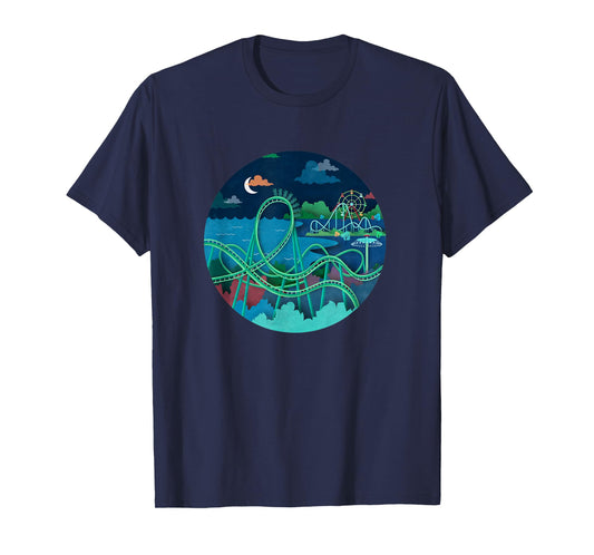 ArtofClaire Raptor Roller Coaster T-Shirt - Unisex-Kids, Black, Small