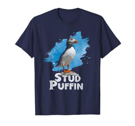 Stud Puffin Pajamas Retro Vintage Style Stud Puffin Bird T-Shirt