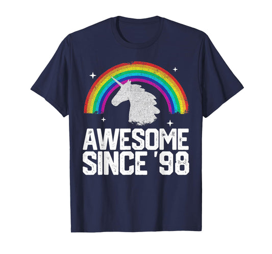 Awesome Since 1998 26th Birthday 26 Years Old Unicorn T-Shirt