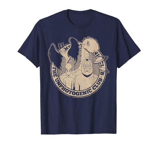 Unphotogenic Club Cryptid Alien Bigfoot Mothman Loch Ness T-Shirt