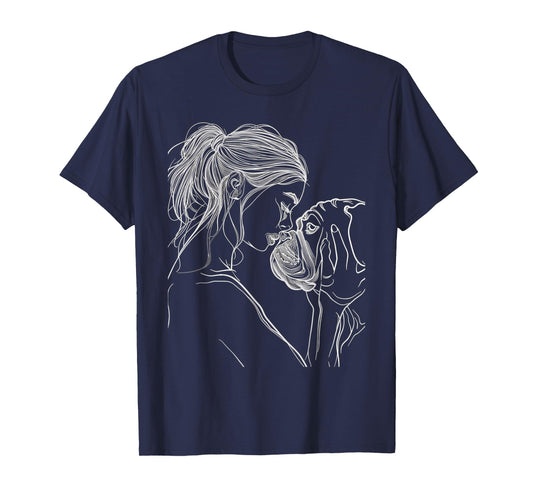 English Bulldog Mom Dog Art Mother's Day T-Shirt