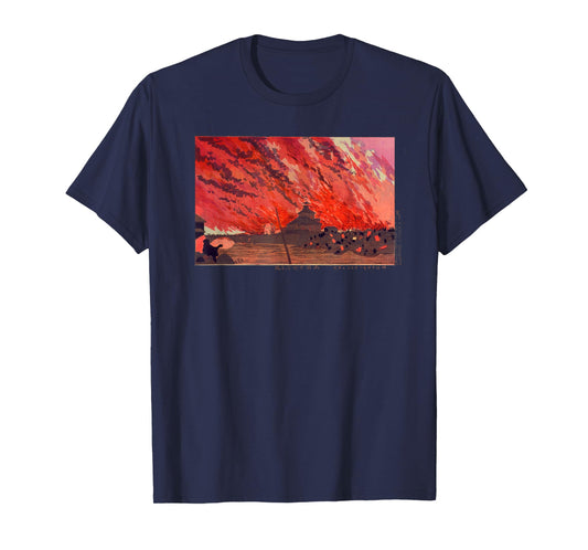 Japanese Art Hiroshige Woodblock Art Classic Print Retro Tee T-Shirt