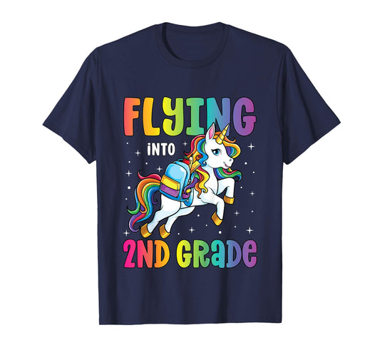 Second Grade Girls Unicorn First Day of 2nd Grade T-Shirt