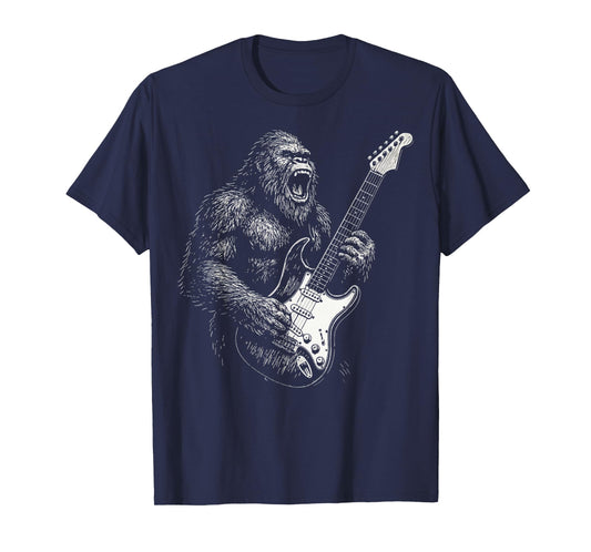 Bigfoot Playing Guitar Sasquatch T-Shirt