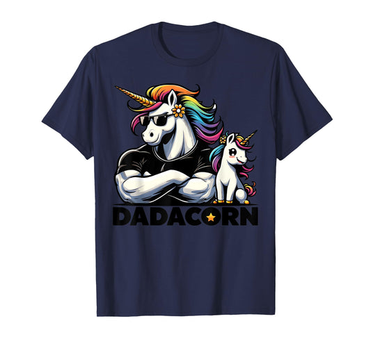 Dadacorn Unicorn Dad and Baby Unicorn, Father's Day Dadacorn T-Shirt
