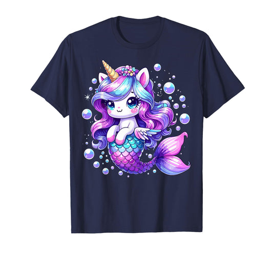 Mermaid Birthday Party Unicorn Mermicorn T-Shirt