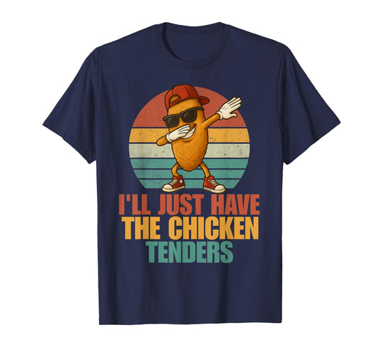 Funny Dabbing Chicken Tenders Bruh Boys Kid Retro Fast Food T-Shirt