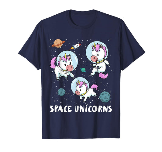 Space Unicorns T-Shirt Funny Astronaut Planet Travel Tee T-Shirt