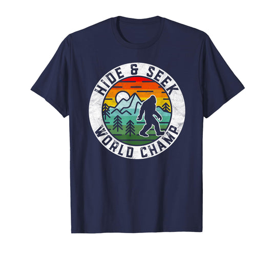 Bigfoot Hide and Seek World Champ Sasquatch Silhouette T-Shirt