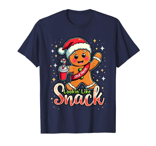 out here looking like a snack christmas funny BouJee Xmas T-Shirt