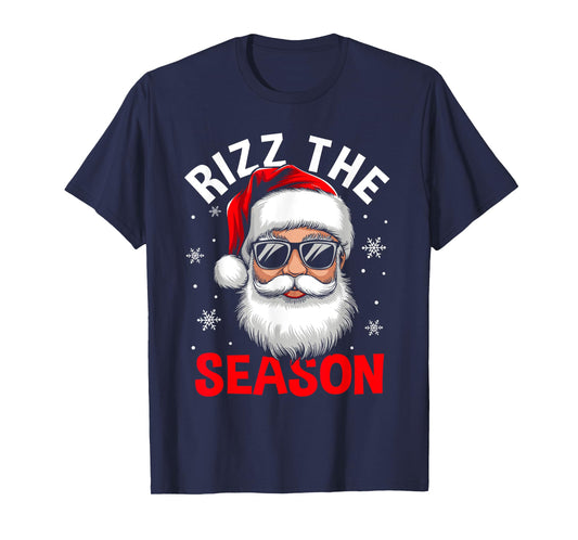 Rizz the Season Silly Christmas Funny Santa Men Teen Boys T-Shirt