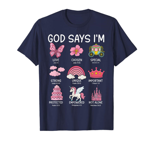 Christian God Say I Am Princess Cute Jesus Teen Girl Toddler T-Shirt