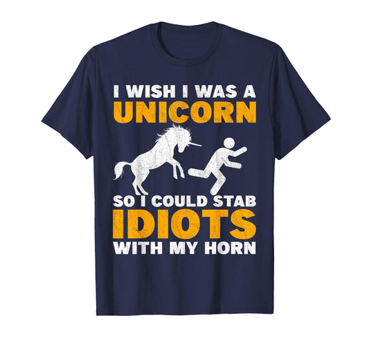 Funny sarcastic sarcasm unicorn horn adult humor offensive T-Shirt