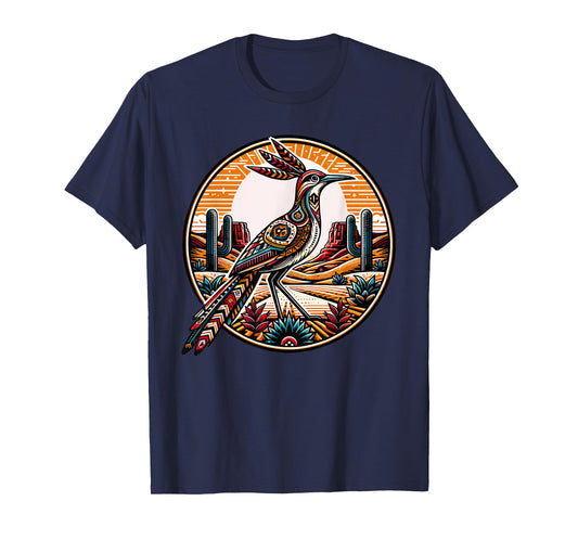 Roadrunner Retro Boho Desert Cactus T-Shirt