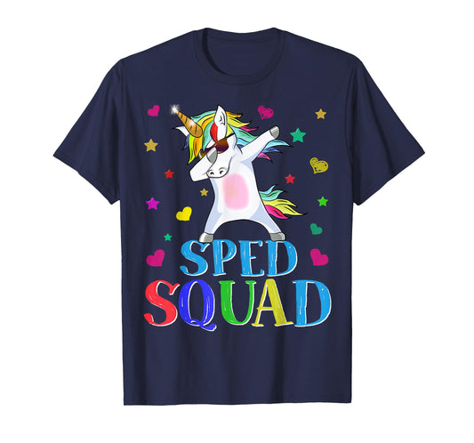 SPED Squad Special Education Unicorn Dab Teacher Gifts T-Shirt for Men Women Girls Kids