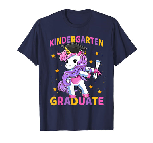 Flossing Unicorn Kindergarten Graduation for Girls Kids T-Shirt