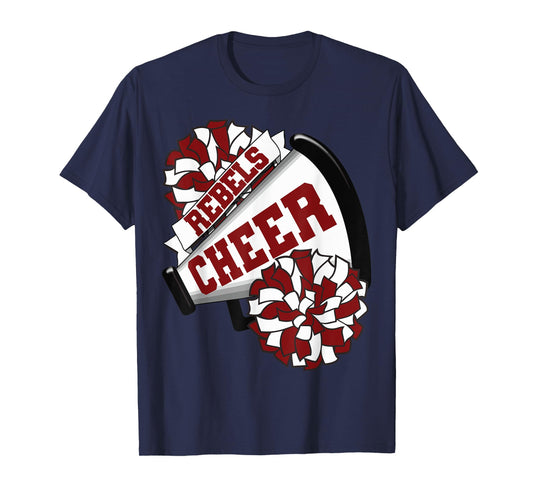 Rebels Cheer Back To School Cheerleading Spirit M T-Shirt