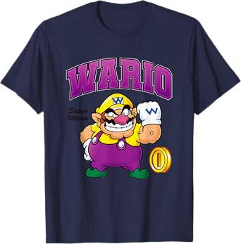 Super Mario Bros Wario Big Character Portrait T-Shirt
