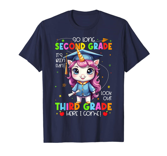 Unicorn So Long 2nd Grade Graduation Last Day Of School T-Shirt