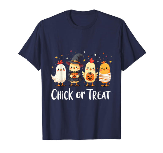 Chick or Treat Cute Chicken Halloween Costume Design T-Shirt