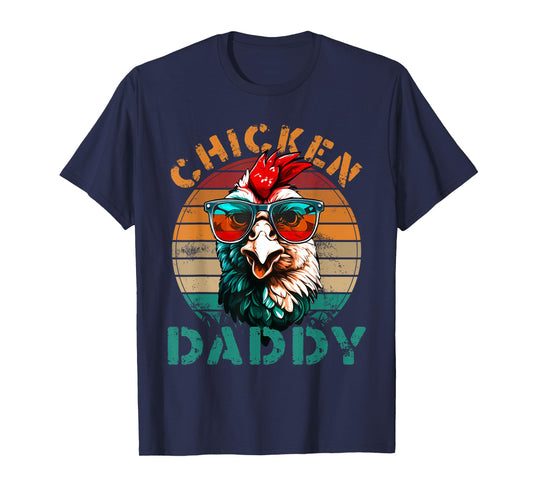 Chicken Daddy Retro Chicken Dad Fathers Day Men T-Shirt