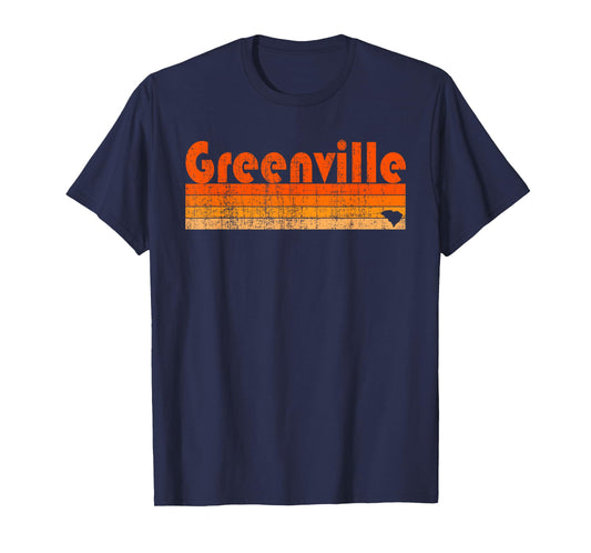 Retro 80s Style Greenville SC T-Shirt T-Shirt