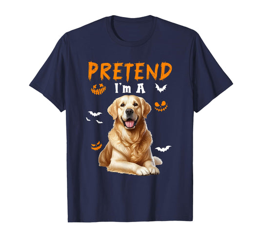 Pretend I'm A Golden Retriever Halloween Costume Owner Kids T-Shirt