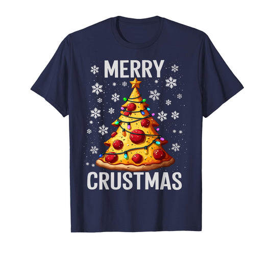 Merry Crustmas Pizza Christmas Xmas T-Shirt