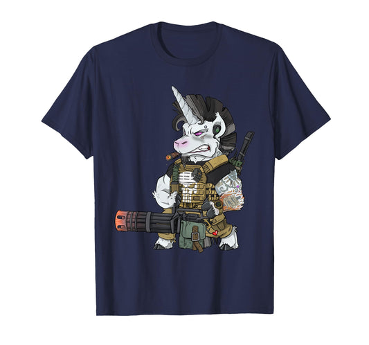 Tactical Unicorn Soldier Patriot Veteran T-Shirt