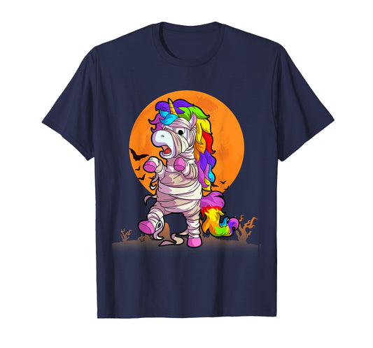 Mummy Unicorn Halloween Girls Unicorn Halloween T-Shirt