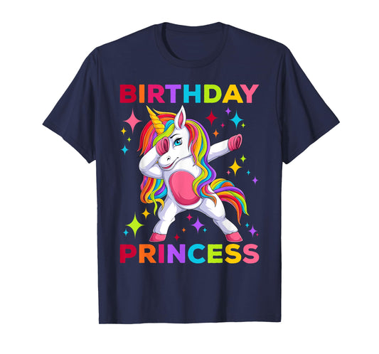 Birthday Princess Girls Bday Dabbing Unicorn Girl Birthday T-Shirt