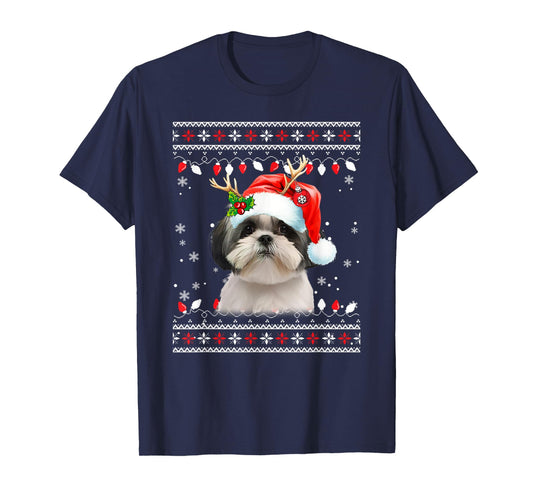 Cute Shih Tzu Christmas Sweater for Dogs Lover T-Shirt