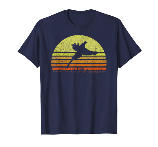 Pheasant Hunting South Dakota Upland Bird Game Hunter Retro T-Shirt