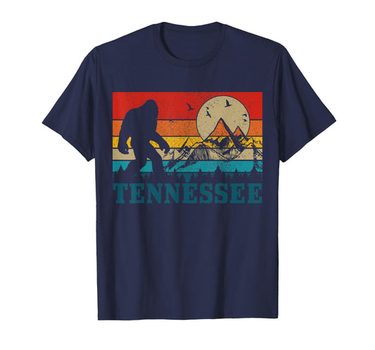 Tennessee Bigfoot Vintage Mountains Nashville Hiking Gift T-Shirt
